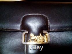 Celine Horse Carriage Brown Leather Bag Vintage Authentic