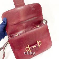 Celine Shoulder Bag Horse Bit Carriage Fittings Leather Vintage 77326
