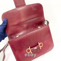 Celine Shoulder Bag Horse Bit Carriage Leather Fittings Vintage