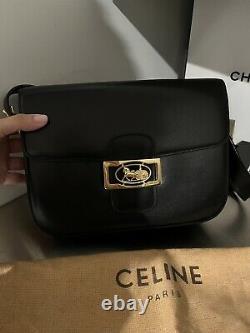 Celine Vintage Black Box Bag Horse Carriage