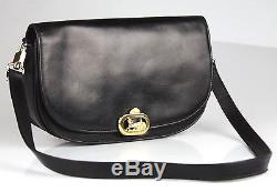Celine Vintage bag black leather Horse Carriage trio style Borsa a Tracolla