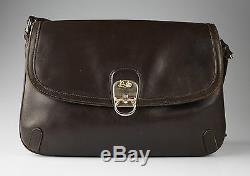 Celine Vintage bag brown leather Horse Carriage trio style Borsa a Tracolla