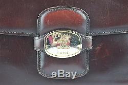 Celine box bag Shoulder cross body Vintage red leather Horse Borsa a Tracolla