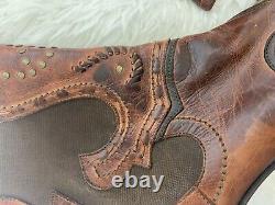 Charlie 1 Horse Vintage Handmade Leather Boots / Size 8 Women's Western Cowgirl