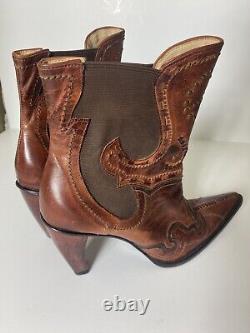 Charlie 1 Horse Vintage Handmade Leather Boots / Size 8 Women's Western Cowgirl