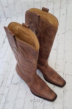 Charlie 1 Horse by Lucchese Vintage Brown Leather Western Cowboy Boots 9.5