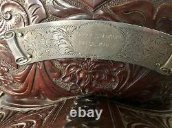 Chas. P. Shipley Antique Saddle vintage western horse cowboy leather