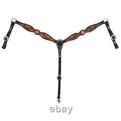 Circle Y Vintage Sunflower Headstall, Breast Collar, Nose Band X4110-1001 NEW