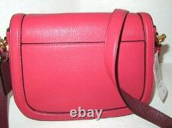 Coach C4058 Saddle Bag Horse & Carriage Leather Poppy Vintage Mauve Pink NWT$350