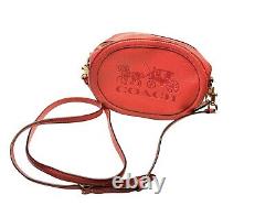 Coach Embellished Leather Horse & Carriage Crossbody (Poppy/Vintage Mauve)