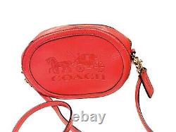 Coach Embellished Leather Horse & Carriage Crossbody (Poppy/Vintage Mauve)