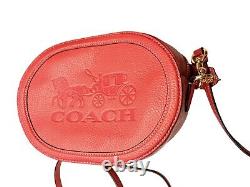 Coach Embellished Leather Horse & Carriage Crossbody (Poppy/Vintage Mauve)