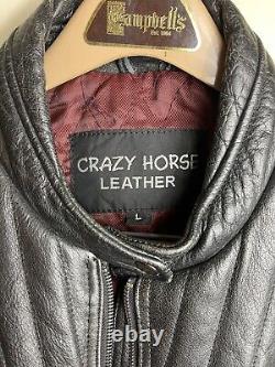 Crazy Horse BOMBER Jacket L Motorcycle Jacket Vintage Cafe Racer