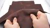 Crazy Horse Leather Sheet In Dark Chestnut Very Strong Oil Tanned Pull Up Leather Piece