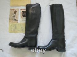 Dehner Custom Tall Horse Riding Dressage Boots Size 10 Womens + vintage papers