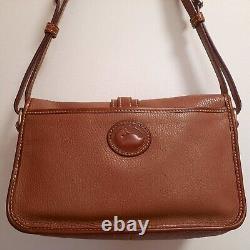 Dooney & Bourke All Weather Leather 2 Equestrian Shoulder Bag EUC Vintage Style