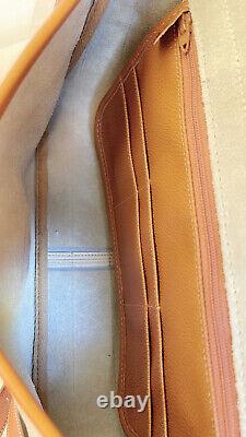 Dooney Bourke Equestrian Crossbody Shoulder Bag Cream British Tan Vintage Rare