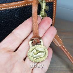 Dooney & Bourke Vintage AWL Cavalry Mini Belt Bag Black Brown Crossbody Purse
