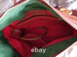 Dooney Bourke handbag vintage crossbody brown leather adjustable strap & tassels