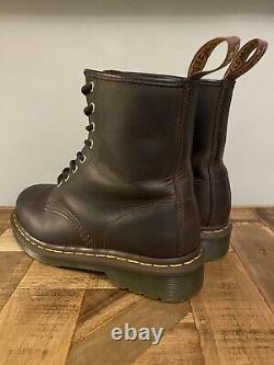 Dr Martens 1460 Boots 8 Eye Crazy Horse Gaucho Brown Greasy Leather UK 5 EU 38