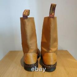 Dr Martens Vintage 8B93 Brown Tan Mid Calf Farm Work Unusual Boots UK 8 RARE