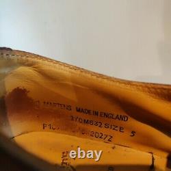 Dr Martens Vintage Polley Mary Jane Crazy Horse Brown Leather Shoes MIE Uk 6