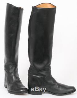 E VOGEL Black Leather CUSTOM Mens 8 EQUESTRIAN Horse RIDING Zip Vintage Boots