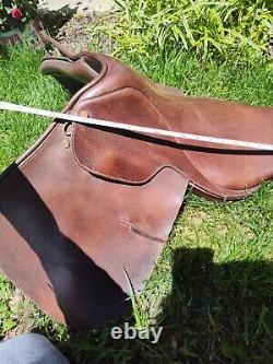 Equite LTD English Vintage Brown Leather Horse Saddle Equestrian 17