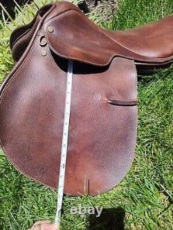 Equite LTD English Vintage Brown Leather Horse Saddle Equestrian 17