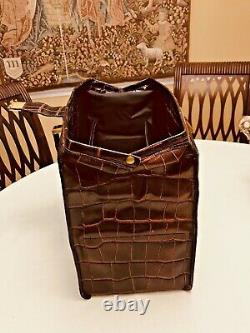 FLYING HORSE Vintage Leather Gladstone Briefcase / Doctor Lawyer Bag US Made