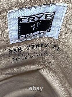 FRYE Vintage Campus Stitching Horse 18 Tall Boots Brown USA Size 8.5 B Preowned