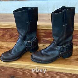 Frye Harness Boots Biker Western Men's Horse Bit Boho Oil Resist Sole Sz 9.5 M