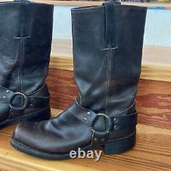 Frye Harness Boots Biker Western Men's Horse Bit Boho Oil Resist Sole Sz 9.5 M