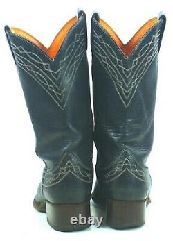 Frye Royal Blue Leather Cowboy Western Snip Toe Boots Vintage Spain Women's 9 M