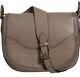 Frye Satchel Medium Vintage Leather Lucy Saddle Handbag (Grey)