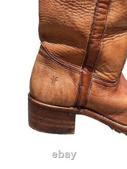 Frye Stitching Horse Vintage Knee High Tan Brown Leather Campus Boot Size 7