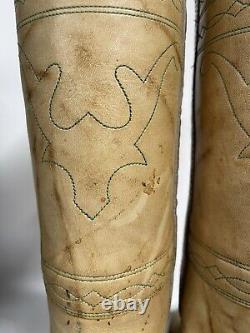 Frye Vintage Campus Stitching Horse Boots 7 1/2 B Black Label Made in USA