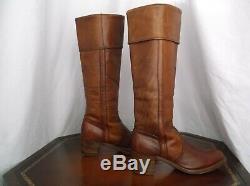 Frye Vtg USA Western Couture Boots Wo Sz 9 B horse riding Knee High Campus