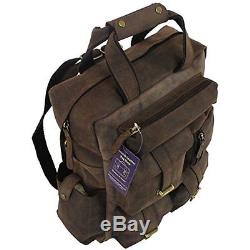 GLBS 17 Vintage Crazy Backpacks Horse Leather Travel School Backpack Briefcase