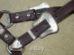 GUCBeautiful VINTAGE SIMCO Western Show Halter withROPE EDGE SILVERHorse Size