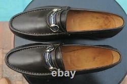 GUCCI Men's Brown Leather horse bit Dress shoes brand Size -7.5 US 8.5