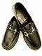GUCCI Mens Loafers Horse Bite Black Luxury Leather 10 MADE IN ITALY Vintage
