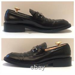 GUCCI Mens Vintage Black Leather Horse-Bit Loafers Sz 9D EUC ITALY Retail $895