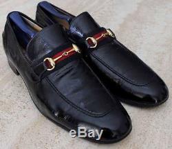 Gucci Vtg Black Patent Leather Loafers / Shoes / Horse Bit / Men 47 Euro / Us 13
