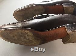 GUCCI Vintage Horse Bit Loafers Shoes Leather Brown Men's Size 44/11