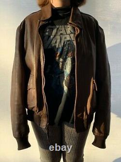 Genuine A2 Airforce Horse Hide Leather Jacket Size 44