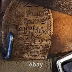 Geo Parker & Sons Vintage Horse Riding Saddle GEO Brown Leather