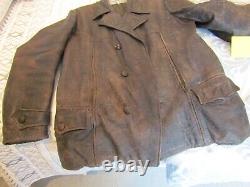 German Berlin, Leather vintage motorcycle jacket, 1950's warmly lined, size 38-40