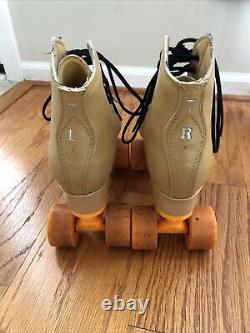 Golden Horse Quad Roller Skates Leather look. Size 7 Vintage style VGC