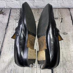 Gucci Horse Bit Men's 12.5 Vintage Black Made in Italy Leather Loafers 353016